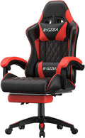 Bigzzia Gaming Chair with Footrest, Comfortable Gamer Chairs Red by Bigzzia
