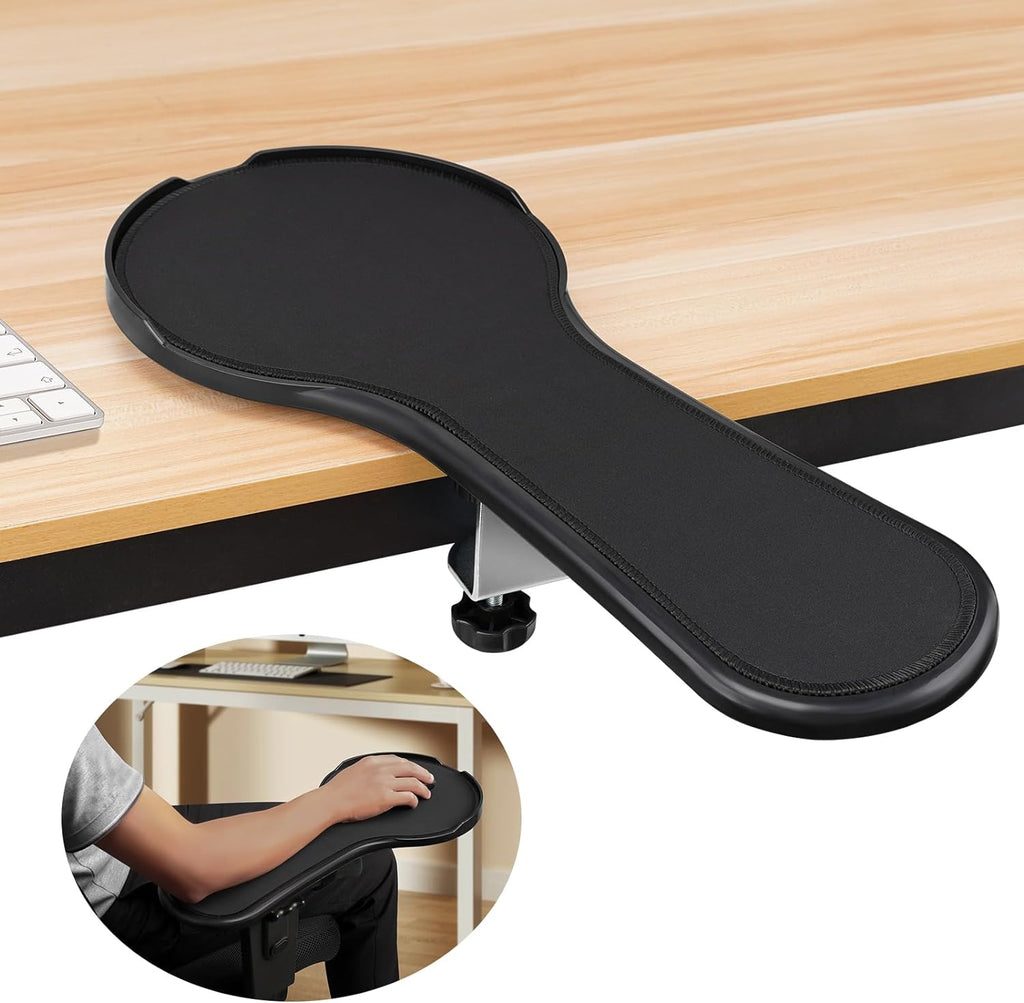 Upgrade Chair arm Mouse pad, Ergonomic Arm Rest Mouse Pads for Chairs and Desk, Adjustable Mouse Tray,Forearms Pressure Relief Computer Desk Extender, Black (Black（YU8351）) by YuPinDiZu
