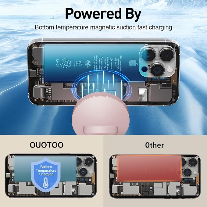 3 in 1 MagSafe Wireless Charger Stand for iPhone Apple Watch AirPods | Adjustable Blue Ambient Light,15W Magnetic Charging Station for iPhone 17 16 15 14 13 12 Series Wireless Charging Station - Image 5