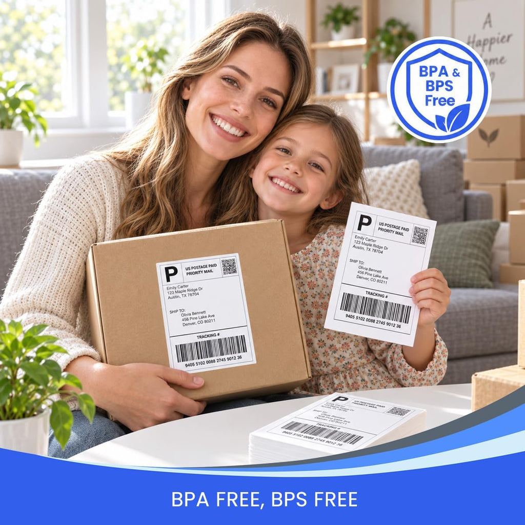 4x6 Fanfold Thermal Shipping Labels, BPA & BPS Free,1000 Labels - Image 5
