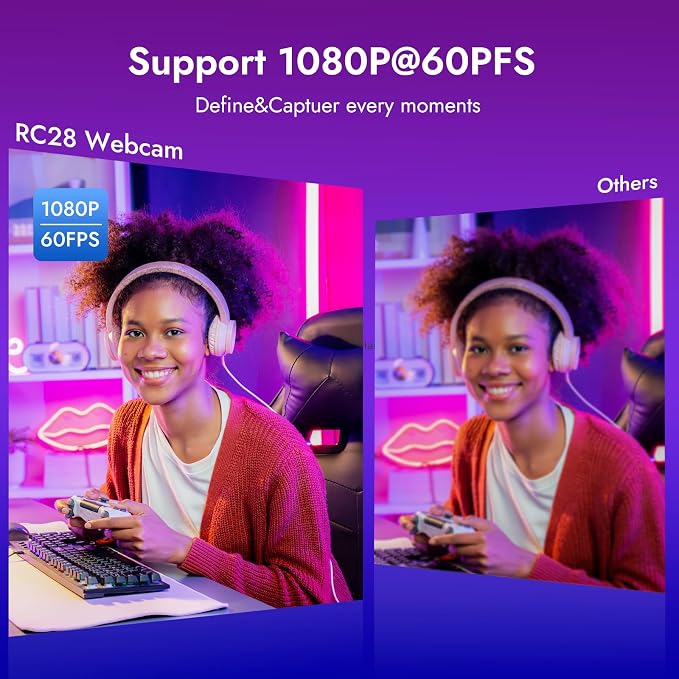 RC28 Webcam for Online Teaching, Clear Voice, 1080p60fps - Image 5