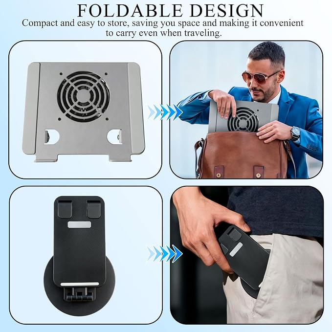 Laptop Stand for Desk, Laptop Riser with Active Cooling Fan, Widely Compatible with MacBook and Other Computer Accessories、Computer Stand for Laptop - Image 7