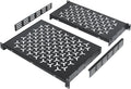 1U Rack Shelves (2-Pack), 1 PCS 8" Deep Cantilever & 1 PCS 12" Deep Cantilever, with Optional Joints to Combine as One Full Size Server Rack Shelf by OCEANHUG