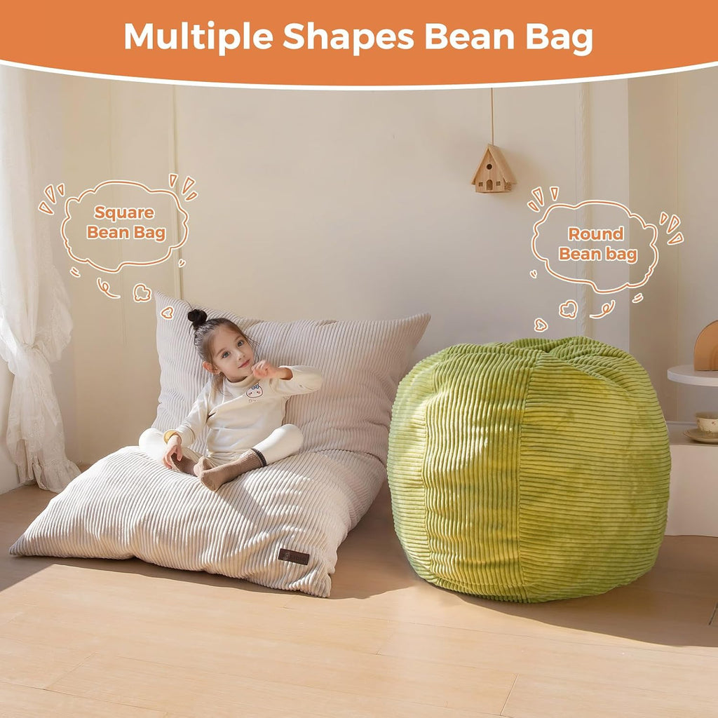 MAXYOYO 3 in 1 Kids Bean Bag Chair, Comfy Floor Sofa with Removed Cover - Image 8
