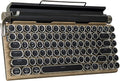Adventurers Typewriter-Style Retro Mechanical Keyboard LED Backlight 83 Keys Bluetooth 5.0 Blue Axis Wood Color Panel Compatible with iOS/Android/Windows/Vista/Linux/Mac Office/Gaming, 12.8x6.6x1.6in by Unknown
