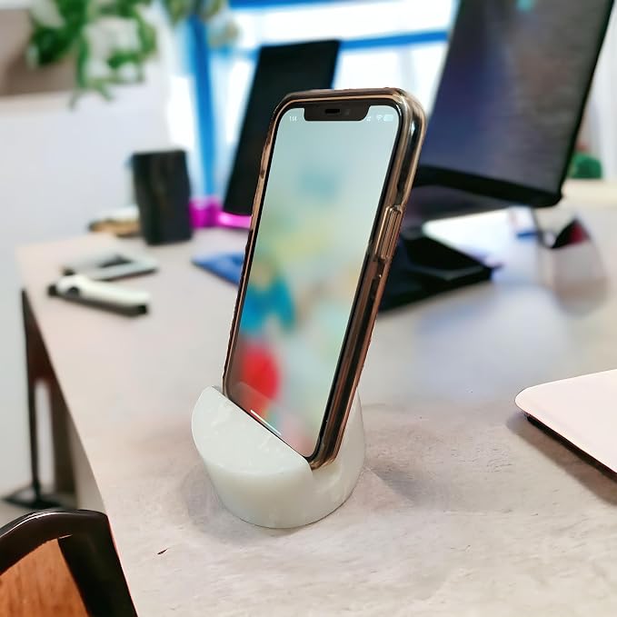 Premium Handmade Marble Mobile & Tablet Holder Stand – Elegant Natural Stone Dock for Phones & iPads – Durable, Non-Slip Desk Accessory for Home & Office - Image 6
