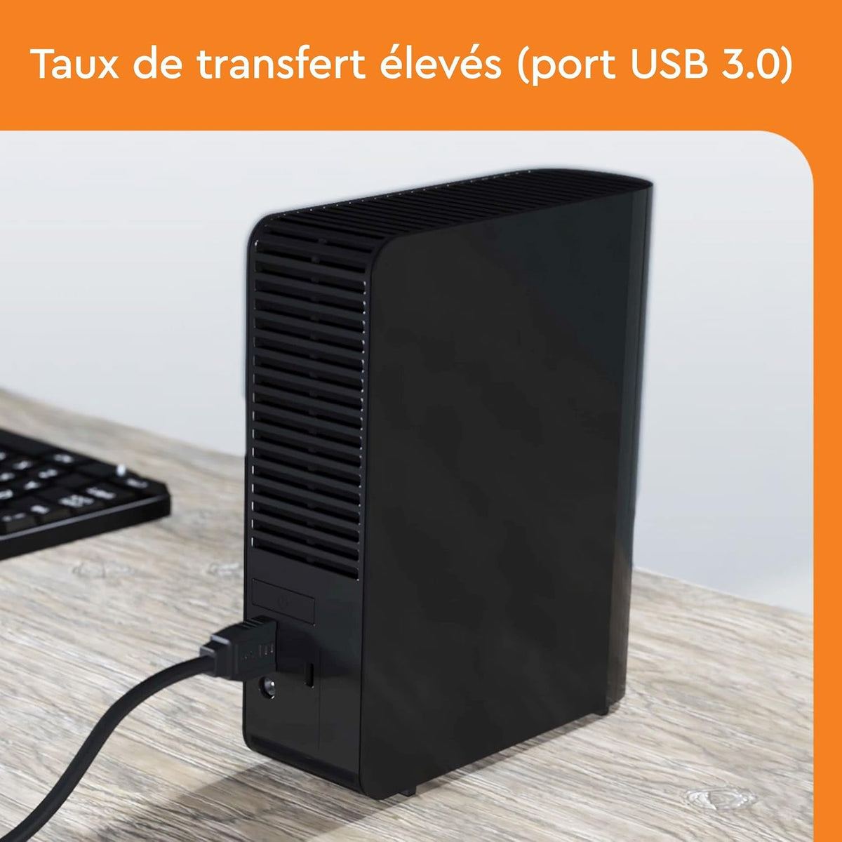 Western Digital 12TB Elements Desktop External Hard Drive, USB 3.0 drive for plug-and-play storage - WDBWLG0120HBK-WESN - Image 4