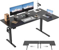 Agilestic 55 * 28 Inch Reversible L Shaped Electric Standing Desk, Black | Reversible left-right installation, L-shape Workspace, Sturdy Steel Frame, Memory Presets, Hooks, 176 lbs, Easy Assembly by Agilestic