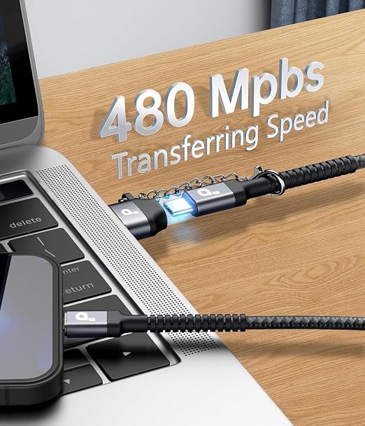 USB C Cable 10FT, USBA to USBC Cable, USBC to C Cable, 2Pack Type C Fast | Charging Cables Nylon Braided Cable for iPhone 17/16/15/Pro/Plus/Pro Max/Samsung/LG, with USB C Female to USB A Male Adapter - Image 4