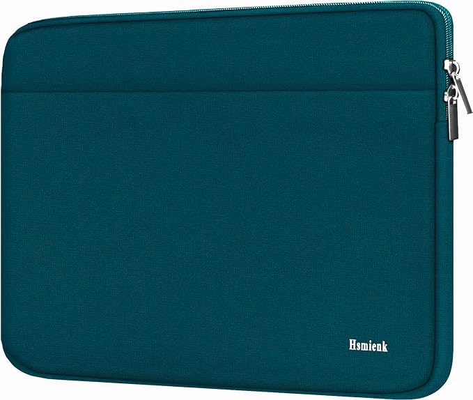 Laptop Case 14 inch, Durable Shockproof Protective Notebook Cover Bag with Accessory Pocket, Carrying Laptop Sleeve Compatible for MacBook HP Lenovo Dell Asus Acer, Cyan Color by Hsmienk