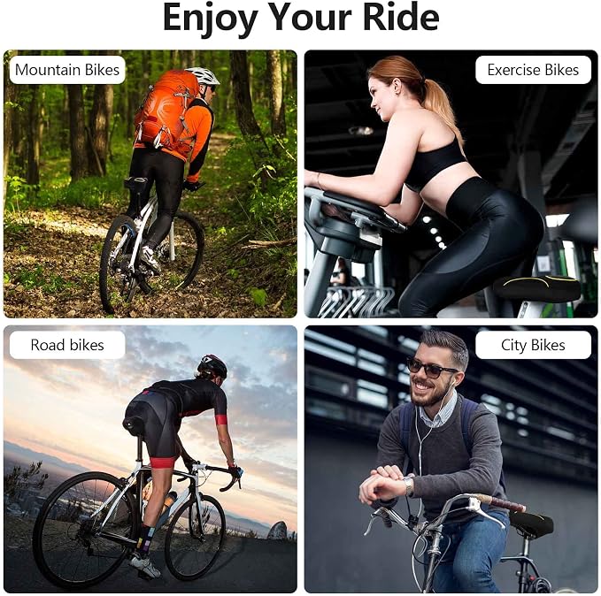 Bike Seat Cushion Gel Padded Bike Seat Cover Extra Soft Comfy for Men Women Comfort,with Peloton Stationary, Exercise, Mountain Bikes, Road & Electric - Image 6