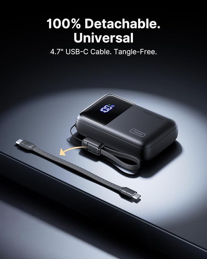 INIU Laptop Power Bank, Smallest 20000mAh 65W Fast Charging Battery Pack | USB C Cable, Flight-Safe, Travel Essentials, Portable Charger for MacBook Pro, Steam Deck, iPhone, iPad etc - Image 5