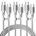 USB C to USB C Cable, 3 Pack 10ft Type C Fast Charger Cord (Gray) | Nylon Braided High-Speed Data Transfer Wire for iPhone 17/16/15 Plus/Pro Max iPad Air Ps5 Controller Samsung Galaxy by CUGUNU