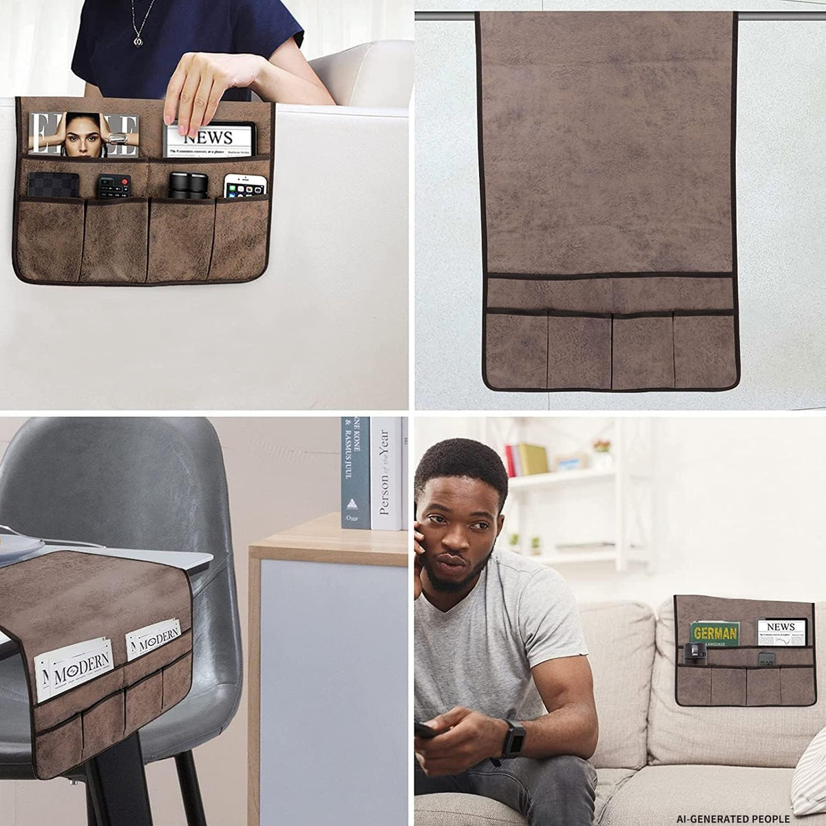 HAOMAIJIA Sofa Armrest Organizer, Remote Control Holder for Recliner Couch - Image 5