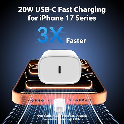 iPhone 17 16 15 Charger Fast Charging USB C Charger Type C Chargers with 10 Ft Long USB C to USB C Cable Fast Charging Cord for iPhone 17/Pro/Pro Max/17 Air/16/16 Pro/16 ProMax/15/Pro/ProMax,White - Image 2