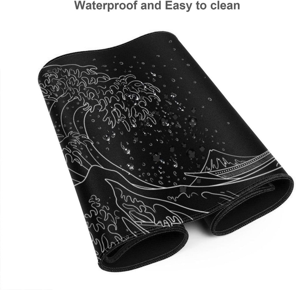 Extra Large 48" x 24"Japanese Sea Wave Mouse Pad,Anime Waterproof Desk Pad - Image 4