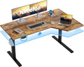 Klicelor L Shaped Standing Desk 55 x 31.5 Inch, Electric Height Adjustable Corner Desk for Home Office Workstation, Ergonomic Sit Stand Computer Table with Memory Controller, Rustic Brown by Unknown