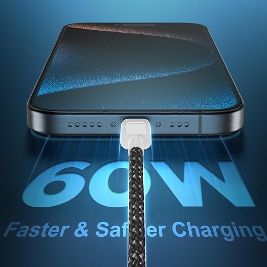 USB C to USB C Cable 6FT+10FT 2Pack 60W iPhone 17 16 15 Charger Cord Long Type C to C Cable Fast Charging for Apple iPhone 17 16 15/Pro/Pro Max/Plus/iPad Pro Air/MacBook/Air/Mini/Samsung Galaxy-Black - Image 2