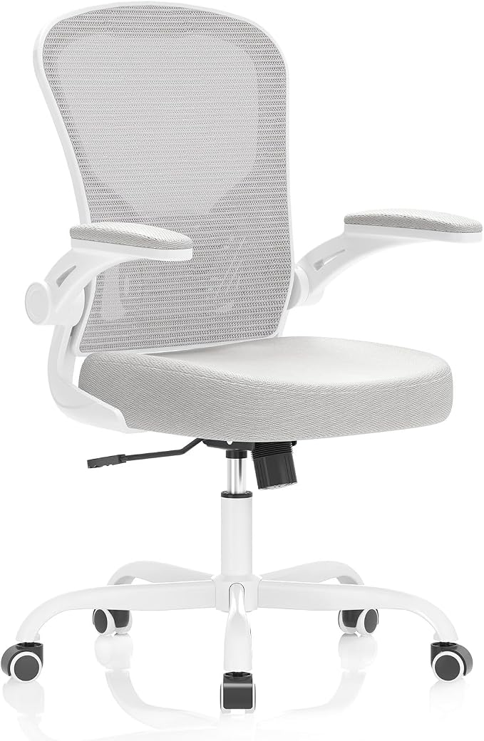 Office Chair|Ergonomic Desk Chairs 330LBS Capacity | Flip-up Armrests,Mesh Computer Chair,High Back,Comfy Work,Adjustable Lumbar Support by Synorla