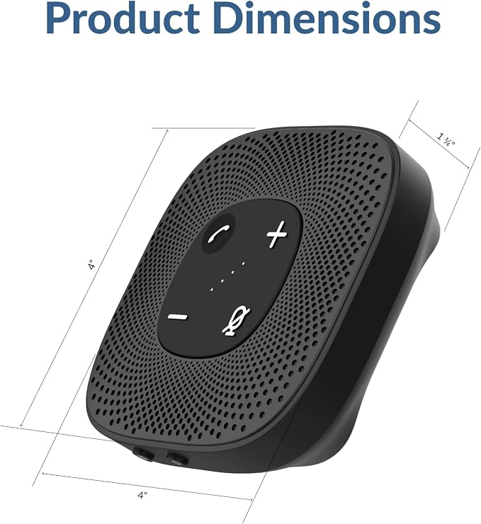 Cyber Acoustics SP-2000 USB Bluetooth Speakerphone with 360-Degree Mic | Great for Conference Calls, 66ft Wireless Range, 12-Hour Battery Life, Full Duplex Audio - Image 13