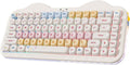 YUNZII C75 Cute 75% Wireless Mechanical Keyboard (Beige, Candy Switch) | Creamy Cake Keyboard, BT5.0/2.4G/USB-C, Hot-Swap, NKRO, PBT MOA Keycaps,5500mAh RGB Gasket Mount for Mac/Win/Gaming/Office by YUNZIIMECHANICALKEYBOARD