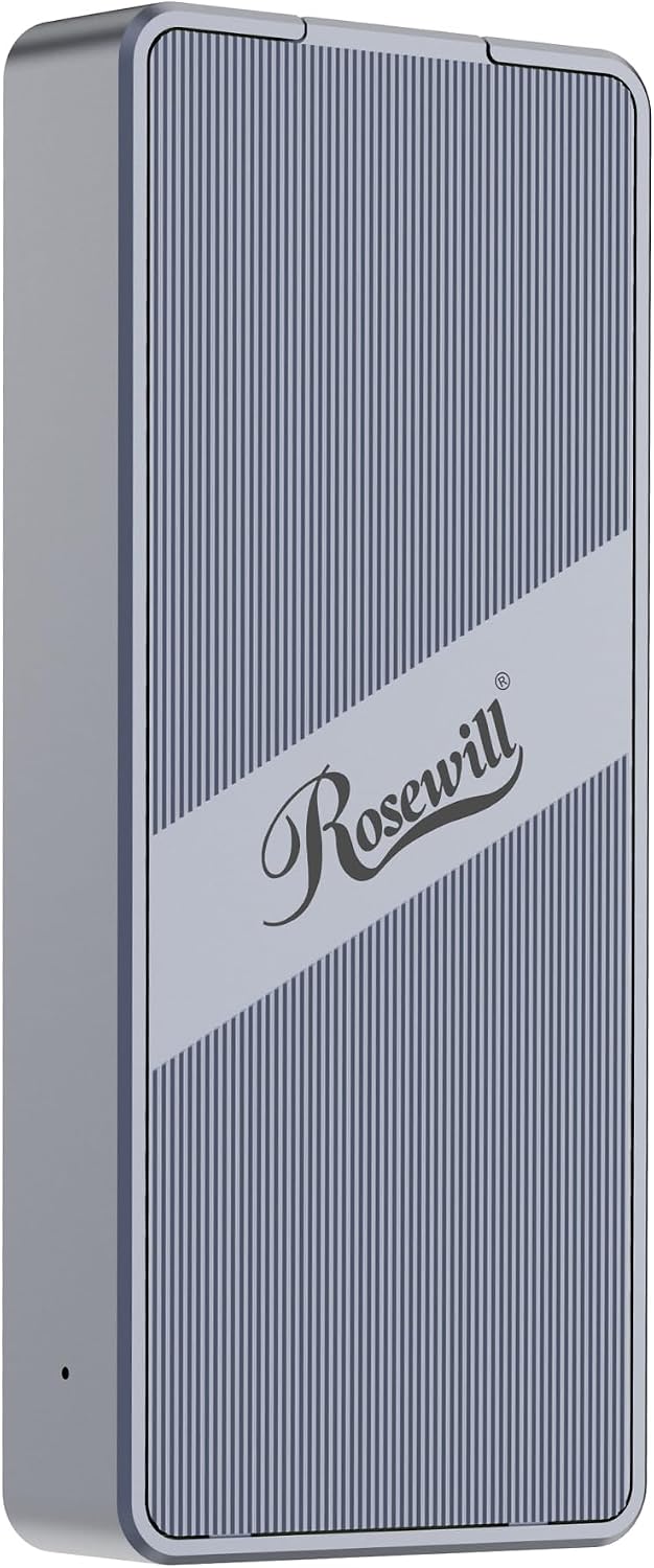Rosewill 40Gbps M.2 NVMe SSD Enclosure with Cooling Fan, Transparent Back Plate, Support M.2 NVMe SSD up to 8TB, Compatible with Thunderbolt 3/4/USB4/3.2/2.0 M1 M2 Pro/Max, PC, MacBook, IPAD, Chrome by Rosewill