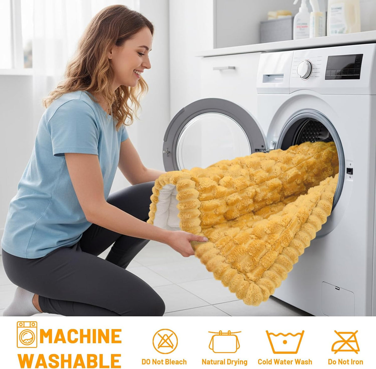 Smiry Fall Couch Cover for Dogs, Non Slip Fuzzy Pet Sofa Protector Washable - Image 8