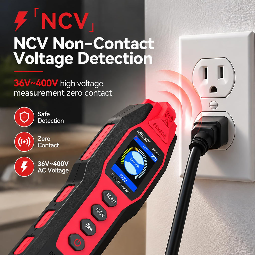 NOYAFA NF-8301 Circuit Tracer, Underground Wire Locator &Digital Multimeter - Image 6