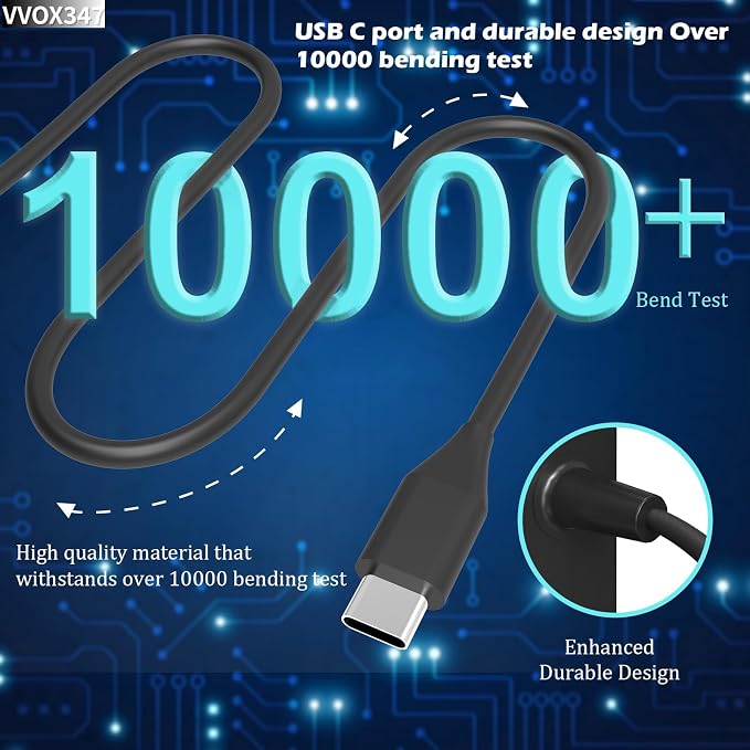 65W USB C Laptop Charger Fits for Lenovo Thinkpad Laptop Charger 65W USB C Charger T14 T14s X1 Think pad, Yoga Computer Charger 7i,65 Watt Fast Replacement Type C Chromebook Power Cord Adapter - Image 4
