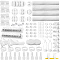 [313Pcs] Cable Management Kit, 67 Adhesive Cable Clips, Topavatop Desk Cord Organizer, 22 Reusable Cable Strap, 4 Cable Sleeve Split, 200 Nylon Cable Zip Ties with 20 Mounts for TV Office Home, White by Topavatop