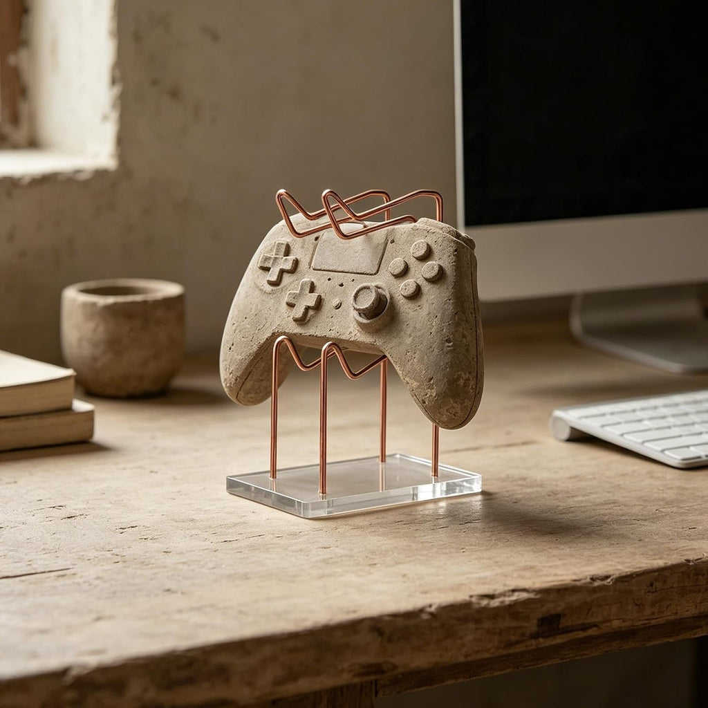 Gaming Controller Stand with Acrylic Base and Iron Support for Desk - Image 6