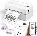 KNAON Bluetooth Thermal Shipping Label Printer, 4x6 Portable Thermal Address Label Printer for Small Business, Compatible with iPhone,Android,Windows,Mac–Works with Etsy Shopify USPS&More, White by KNAON