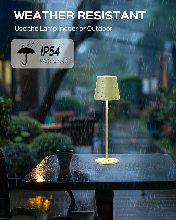 JACKYLED Cordless Table Lamps Rechargeable, 3 Adjustable Height, 5000 Capactiy Operated, 3 Colors Smooth Dimming, Portable LED W - Image 5