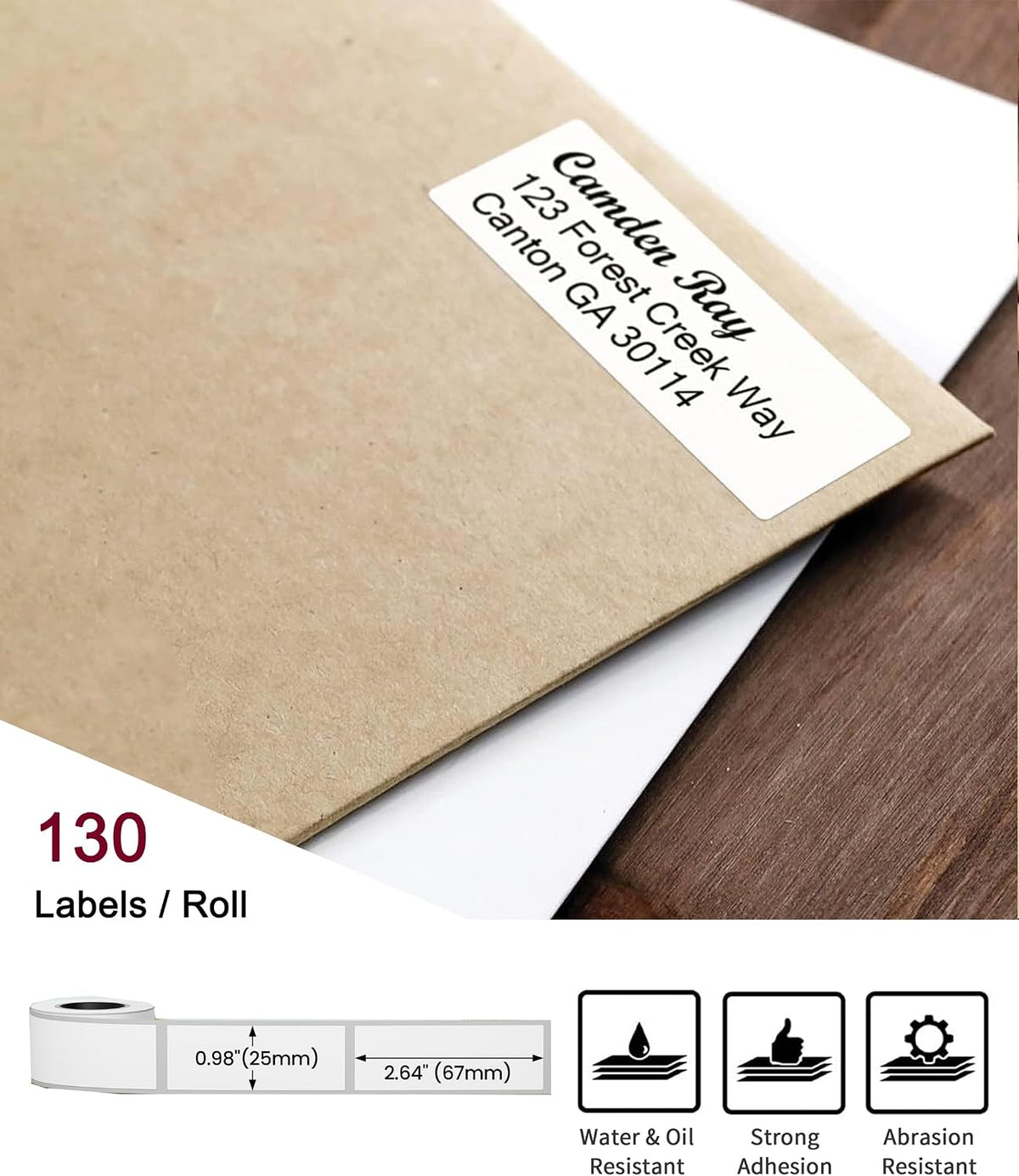 [3x105 pcs] Phomemo Address Labels M110-0.98''x2.64'' (25x67mm) - Image 2