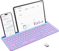 seenda CU-301 Bluetooth Keyboard for iPad,Blue&Purple | Bluetooth+2.4G combo with tablet holder, full-size keys and quiet clicks for iPad, iPhone, Mac, Windows and Android. by seenda-JustBeYourself