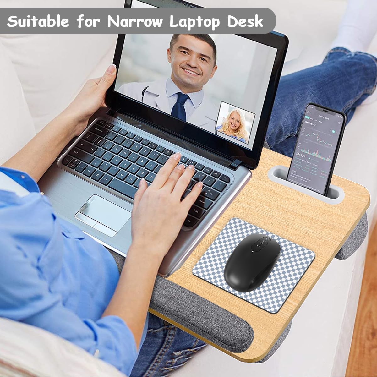Small Mouse Pad, 5 x 6 Inch Thick Rubber Premium-Textured Non-Slip Portable & Washable Mini Mouse Mat for Women Men Wireless Laptops Keyboard Tray Gaming Work Travel,Blue Grey - Image 5