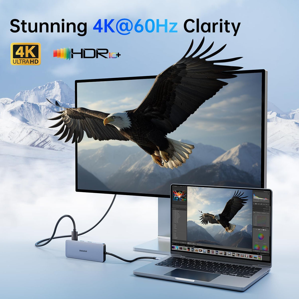 USB C Hub Ethernet, 10 in 1 Multiport Adapter USB-C to HDMI 4K@60Hz - Image 3