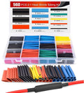 Nilight - 50005R Heat Shrink 2:1 Electric Insulation Tube Kit 45mm Flame Retardant Wrap Cable Sleeve 560pcs 5 Colors 12 Sizes with Storage Box，2 Years Warranty by Nilight