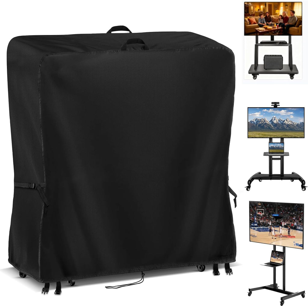 Customized Outdoor TV Cover for Rolling Mobile TV Stand Cart by Hdenmist
