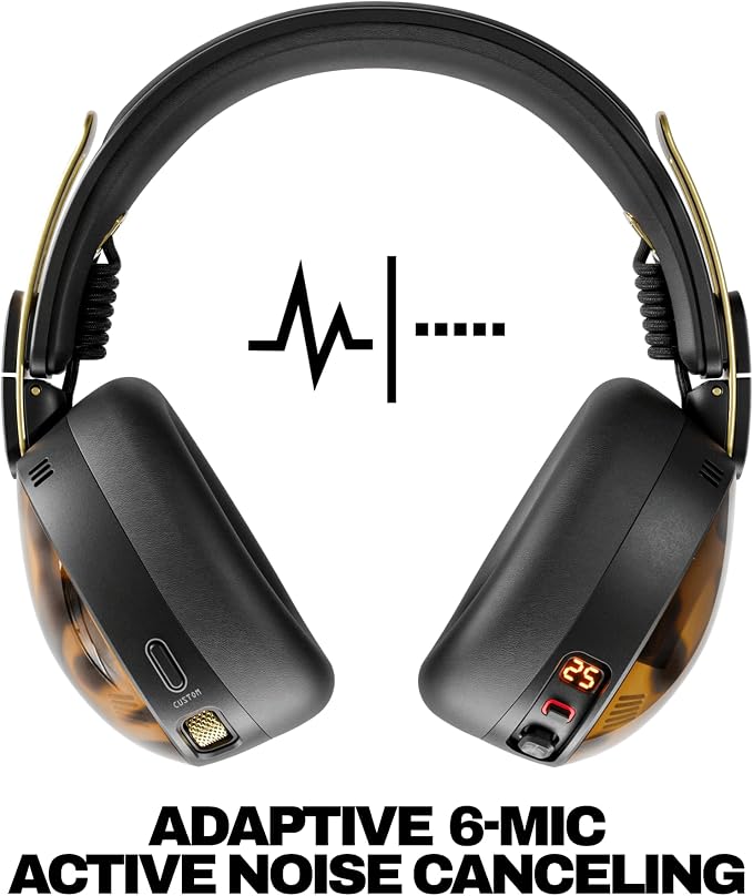 Skullcandy Aviator 900 ANC Noise Canceling Wireless Headphones - Tortoise | Bluetooth, THX Spatial Audio with Head Tracking, Premium Adaptive Noise Cancellation, 60 Hours Battery, Microphone, Travel - Image 2