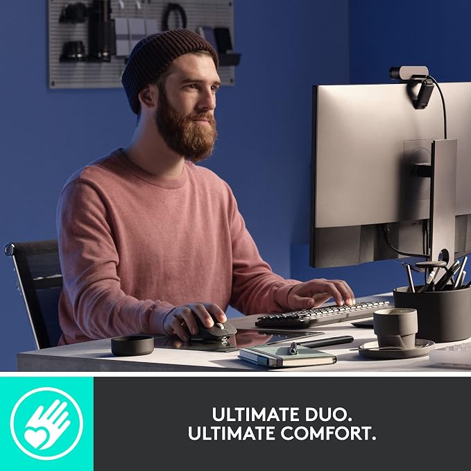 Logitech MX Mechanical Full-Size Illuminated Wireless Keyboard, Tactile Quiet, and MX Master 3S Performance Wireless Bluetooth Mouse Bundle, macOS, Windows, Linux, iOS, Android - Image 3