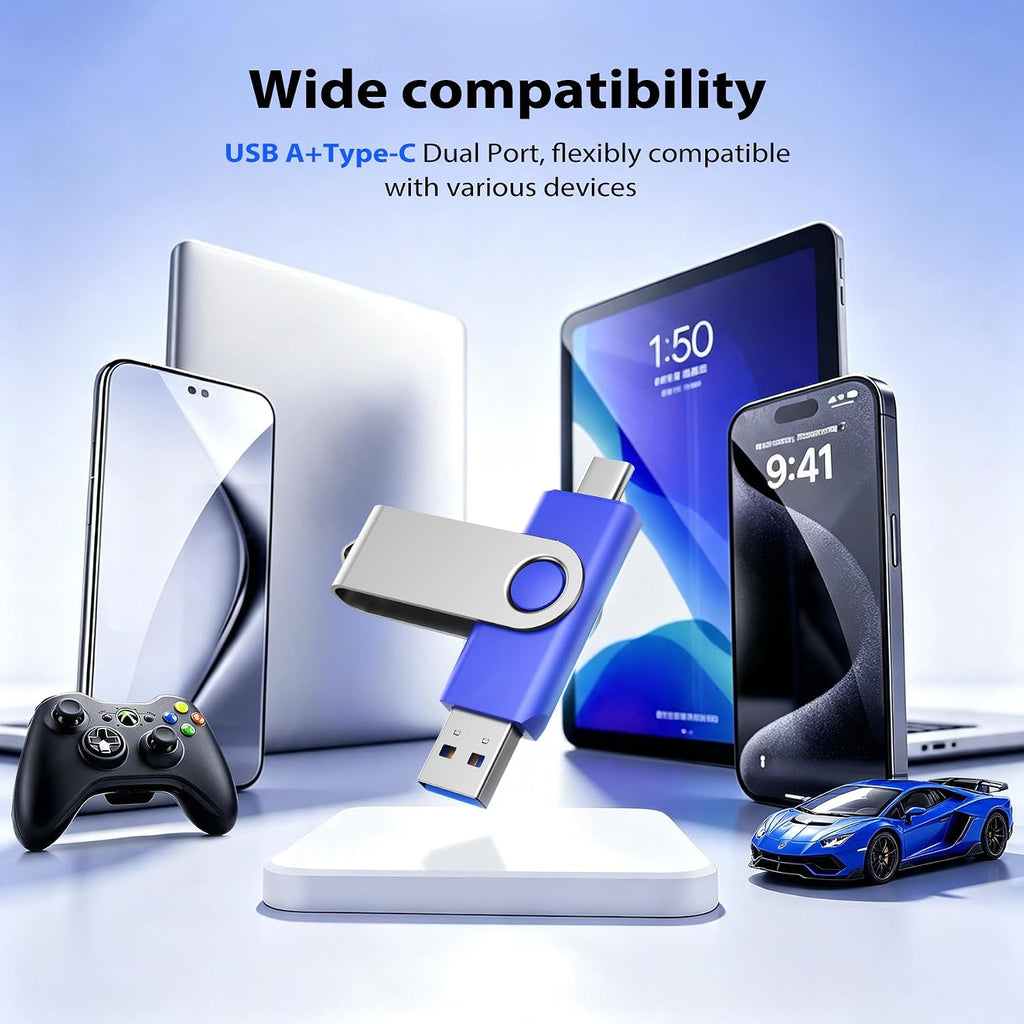 16GB Flash Drives Dual Thumb Drives USB 2.0 Memory Stick, 5Pack - Image 7