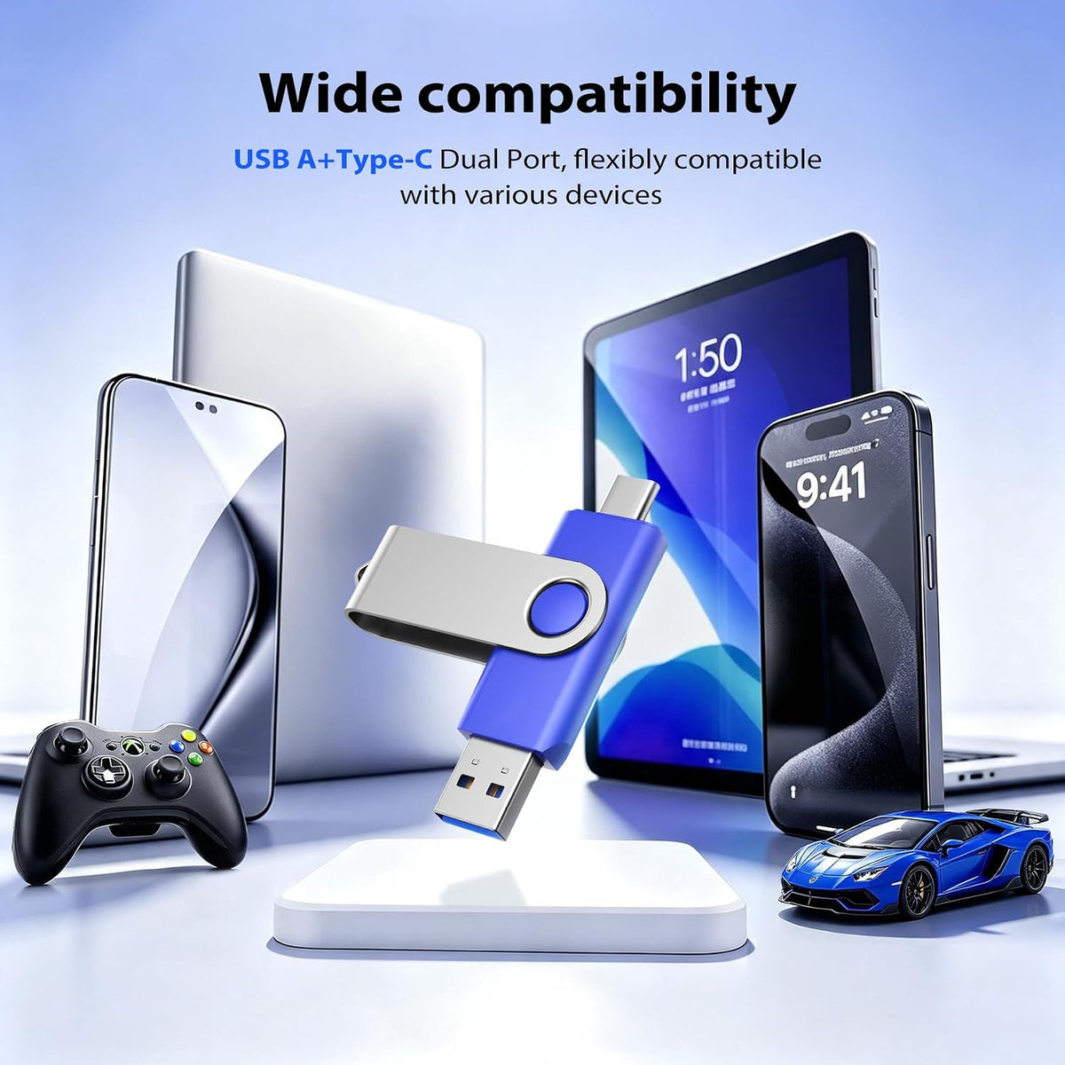 16GB Flash Drives Dual Thumb Drives USB 2.0 Memory Stick, 5Pack - Image 7