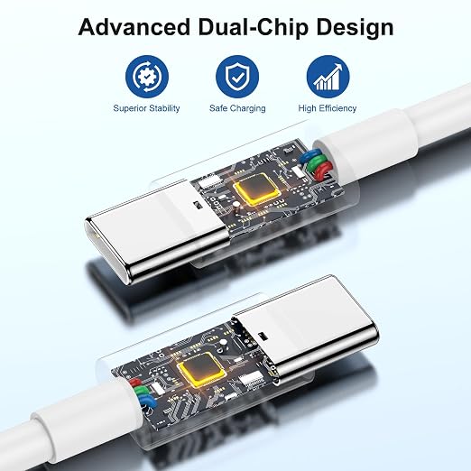 iPhone 17 16 15 Pro Max Charger Fast Charging, 2Pack 40W USB C Charging Block Plug and 10ft Type C to C Cable Cord Long for Apple iPhone 17 Pro Max/17 Air/17/16 Pro/16 Plus/15 Pro/15 Mini/iPad/AirPods - Image 3