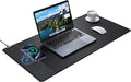 Wireless Charging Mouse Pad, Gaming Mouse Pad with Ultra-Smooth Surface, 31.5”x15.75” Large Desk Mat, Non-Slip Rubber Base, Waterproof Computer Keyboard Pad for Gaming, MacBook, Laptop, Desk by ExtreLife