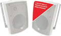 Dual Electronics LU63PW 6.5" 3-Way Indoor Outdoor Wired Speakers Pair | Weather & UV resistant, for patio, pool & garage, expansive stereo sound, easy setup, wired home speakers, white pair by DualElectronics