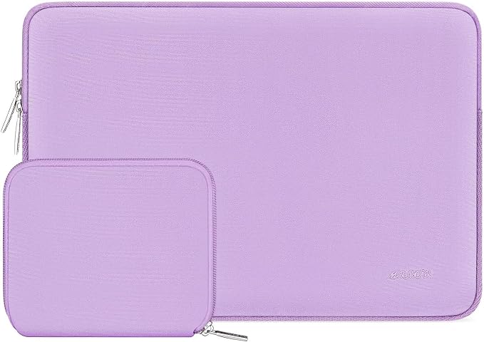 MOSISO Laptop Case 15 inch, 15 inch Laptop Sleeve with Small Case | Compatible with MacBook Air M5 M4-M2 A3448 A3241 A3114 A2941 2026-2023, Dell XPS, Neoprene Computer Sleeve Bag, Purple by MOSISO