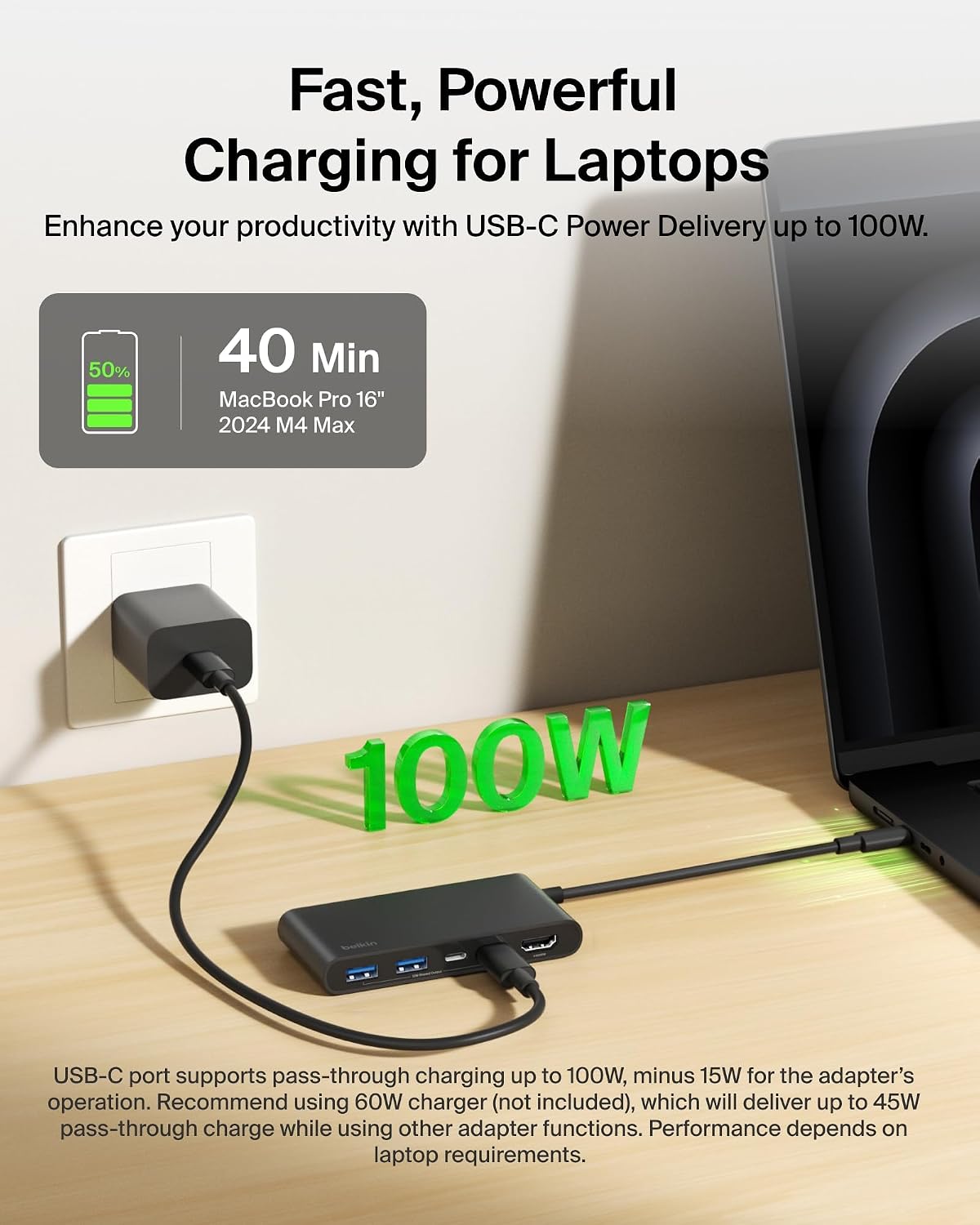 Belkin USB-C Hub 5-Port 4K HDMI 2.0 100W PD for MacBook, iPad & laptops - Image 5