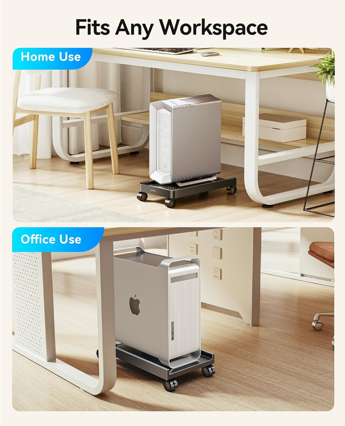 ORICO Mobile CPU Stand for Under Desk, Swivel Wheels, Locking Wheels, CPB2 - Image 7