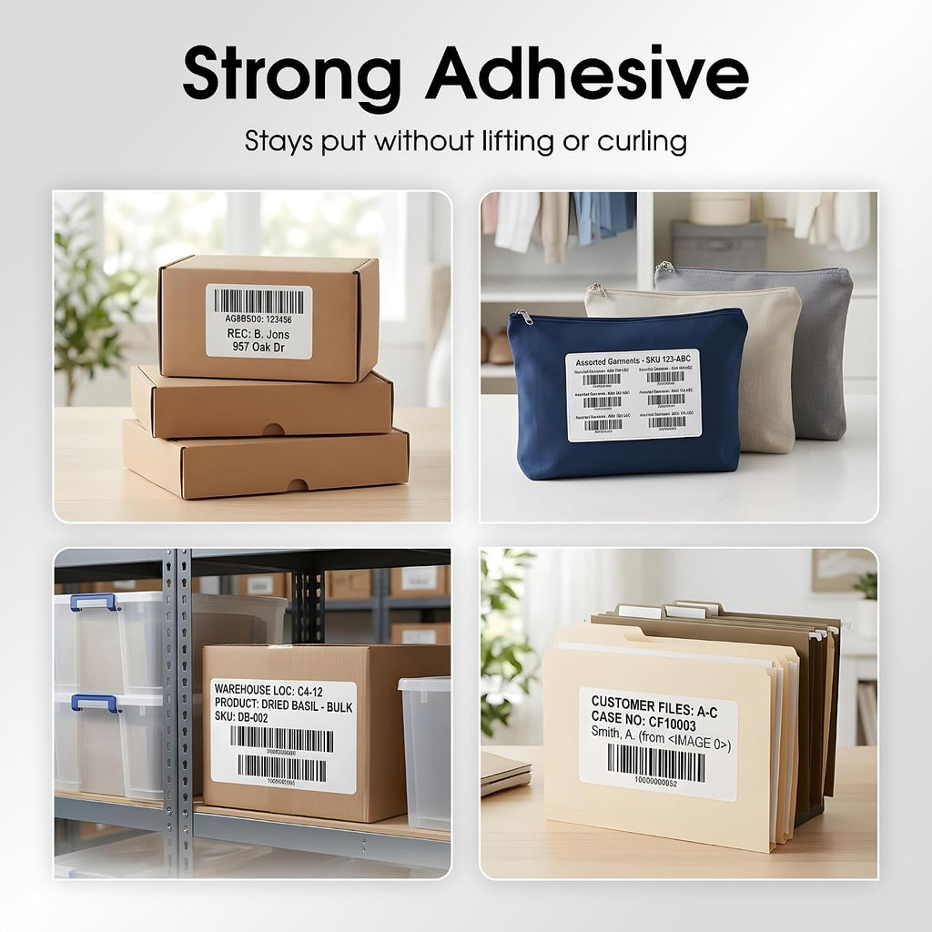 8.5" X 5.5" Matte White Printable Half Sheet Shipping Labels - Image 5